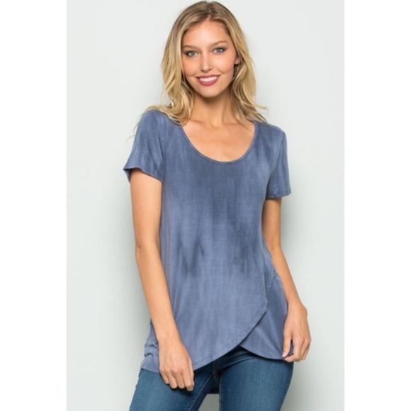 The Chic Petunia Tops - 💖 Adorable Jersey  Distressed Dye Top